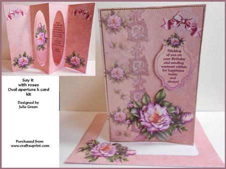Say It with Roses Oval Apperture K Card