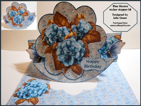 Blue Blooms All Occasion Stepper Rocker