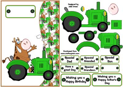 Cow in Charge of Tractor