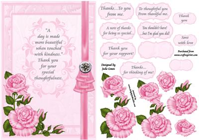 Pink Rose Thank You