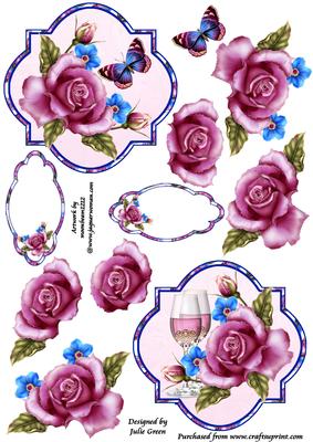 Pink Rose Toppers