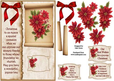 Parchment Poinsettias