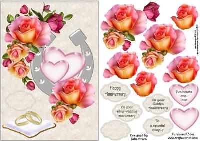 Anniversary Horseshoe Petals and Hearts