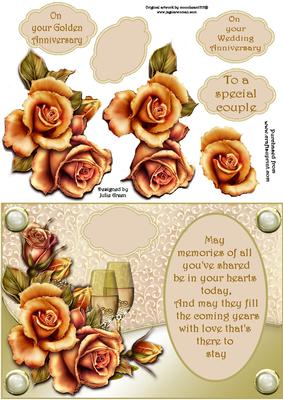 Golden Champagne and Roses