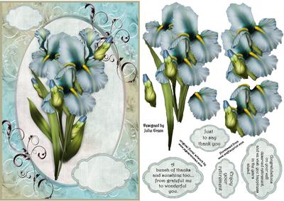 Blue Iris Thank You/retirement