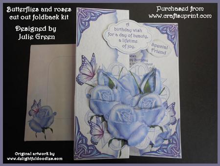 Butterflies and Roses Foldbak Card Kit