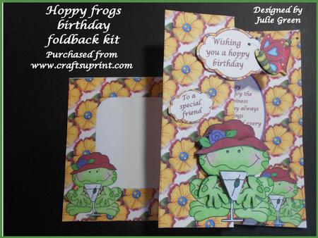 Hoppy Frogs Birthday Cut Out Foldbacl Kit