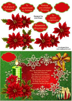 Poinsettia Candle