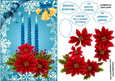 Snowflakes, Candles and =oinsettias