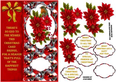 Red Robin and Poinsettias