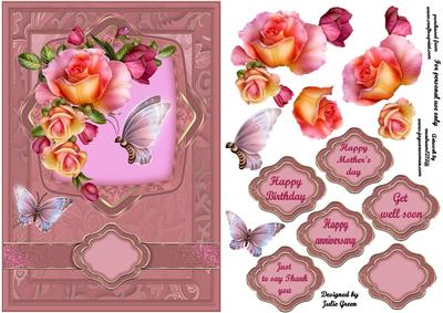 Beautiful Blooms and Butterfly All Occasion