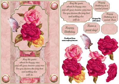 Colourful Roses Birthday