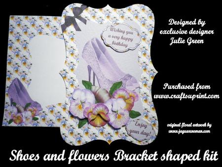 Shoes and Flowers Bracket Shaped Card Kit