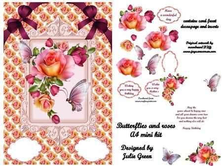 Butterflies and Roses A4 Mini Kit