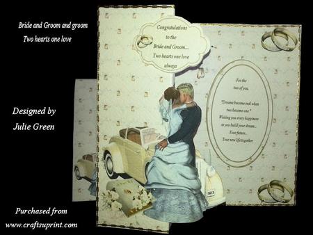 Bride and Groom Two Hearts One Love