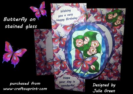 Butterfly on Stained Glass