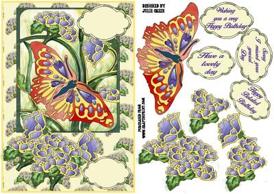 Stained Glass Wings and Flowers
