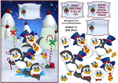 Fun in the Snow Penguins