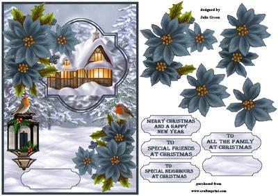 Cottage Glow and Poinsetias