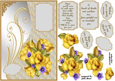 Golden Roses Get Well and Thankyou