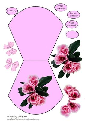 Pink Azalea Woble Card
