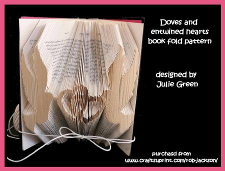 Doves and Entwined Hearts Bookfolding