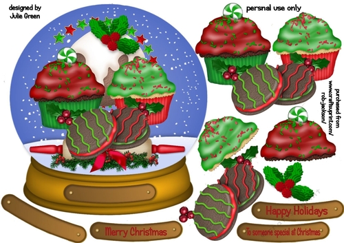 Baking for Christmas two way topper