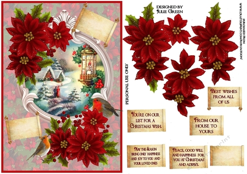 A traditional Christmas scene