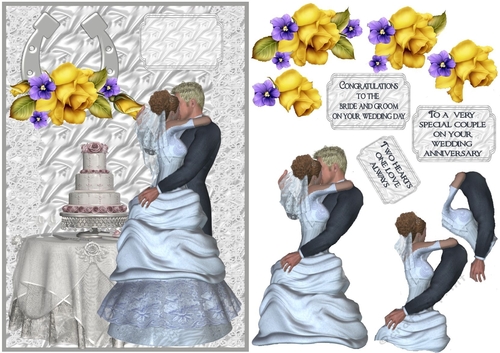 Golden roses wedding day