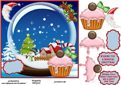 A cupcake at Christmastime
