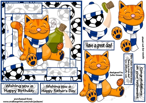 Football cat dark blue
