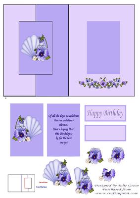 Pansy Fold Back Card
