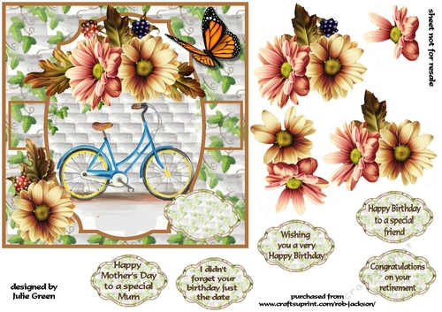 Cycling and flowers