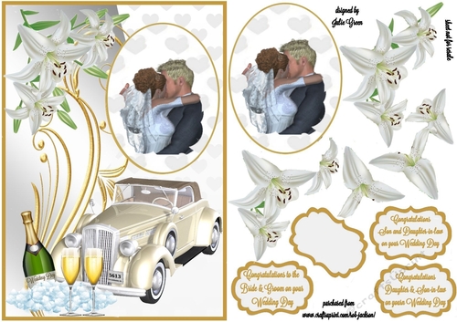 Champagne on ice wedding day