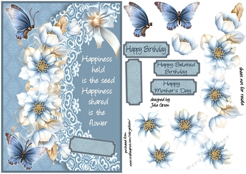 happiness is the flower blue