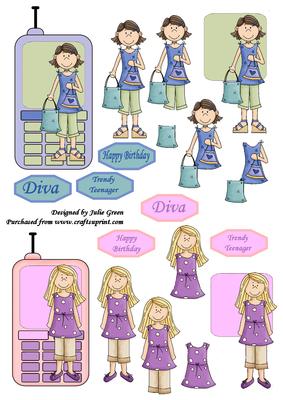 Girls and Phones Sheet