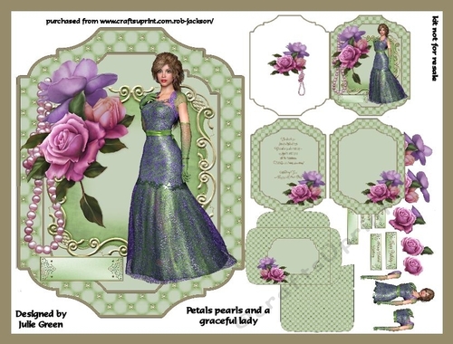 Petals pearls and a graceful lady