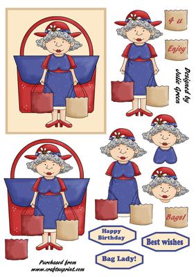 Red Hatter Bag Lady