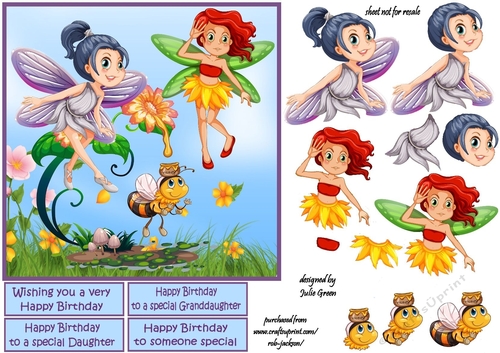 Fairies and the honey bee 7x7