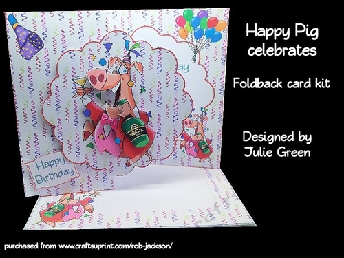 Happy pig celebrates