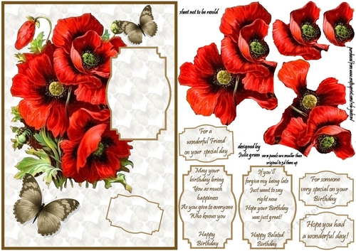 Poppy flowers and petals