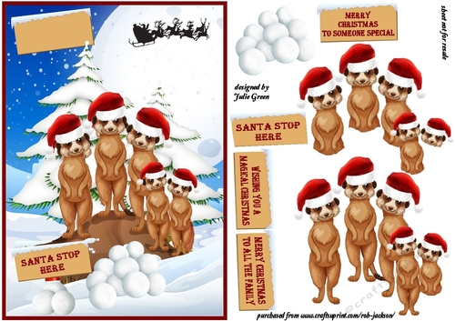 Meerkat Christmas A5