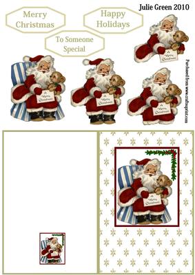 Santa and Bear Card
