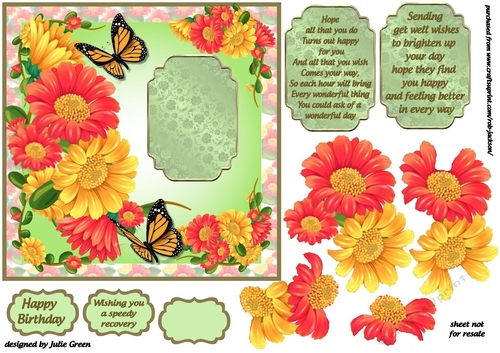 Butterflies and flowers