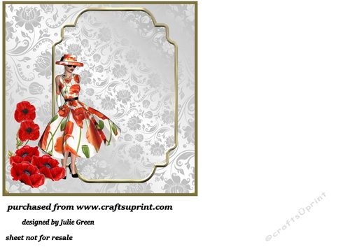 Beauty of the poppies blank insert