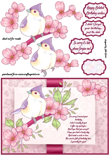 Petals and wings belated