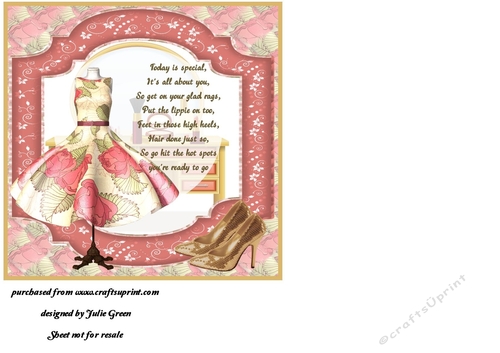 The beauty of fashion birthday insert