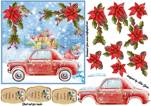 Vintage Christmas car