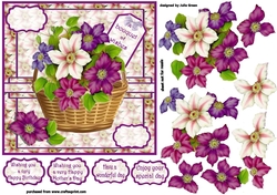 A floral basket 7x7 birthday