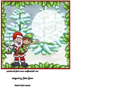 A Christmas couple blank insert